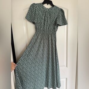 Floral Green Dress
